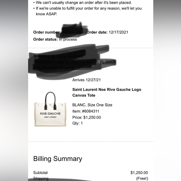 Saint Laurent Rive Gauche Tote - Picture 3 of 3